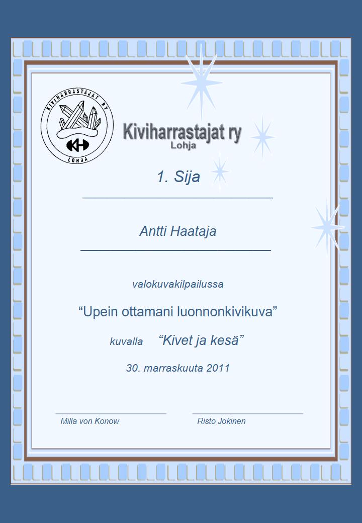 Kunniakirja 2011